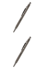 Długopisy metalowe z chromowanymi elementami